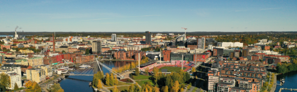 Aerial view of Tampere, FI.